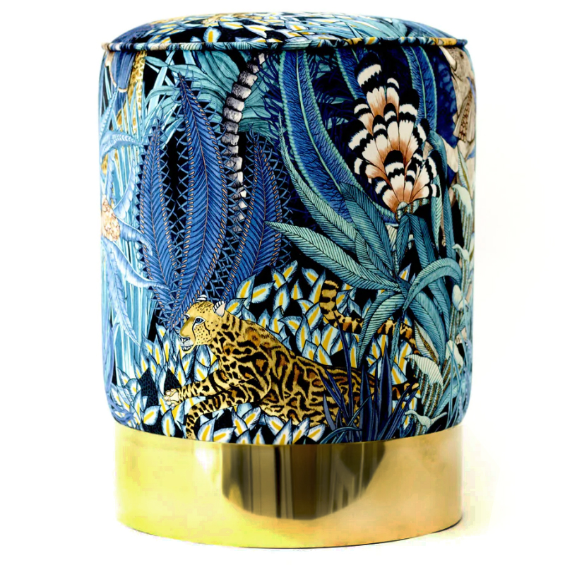 Пуф Синий Орнамент Sabie Forest Tanzanite Pouffe Синий Латунь Пуф Синий Орнамент Sabie Forest Tanzanite Pouffe Синий Латунь в Костроме | Loft Concept