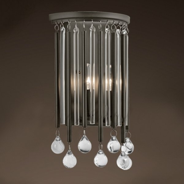 Бра Midlight Verona Crystal Chandelier Черный Прозрачный Бра Midlight Verona Crystal Chandelier Черный Прозрачный в Костроме | Loft Concept