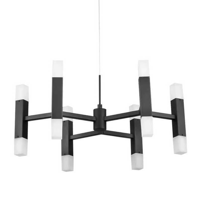 Люстра Rigor & Conciseness Lighting Angular Plafond Black Белый Черный Люстра Rigor & Conciseness Lighting Angular Plafond Black Белый Черный в Костроме | Loft Concept