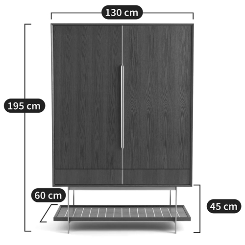 Платяной шкаф из серого дуба Sawada Gray Oak Wardrobe Платяной шкаф из серого дуба Sawada Gray Oak Wardrobe в Костроме