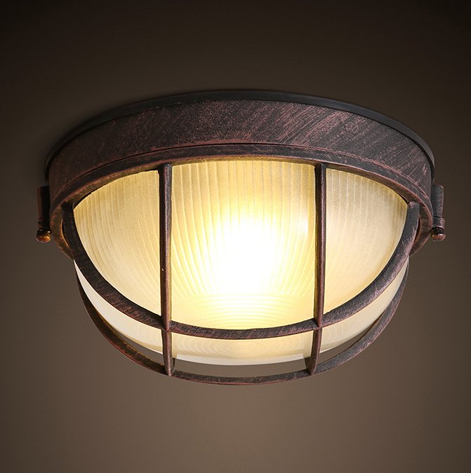 Спот Loft Round Plate Коричневый винтаж Спот Loft Round Plate Коричневый винтаж в Костроме | Loft Concept