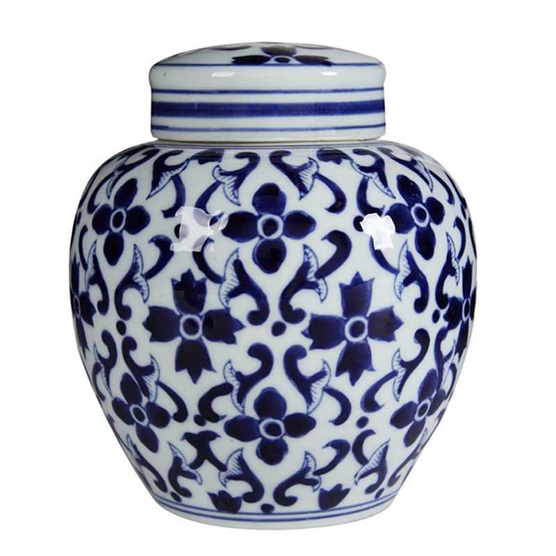 Ваза Irene Vase Белый Синий Ваза Irene Vase Белый Синий в Костроме | Loft Concept