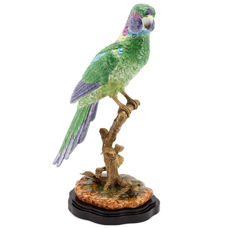Статуэтка PARROT ATLANTIDE SINGLE BRANCH Мульти Бронза Черный Статуэтка PARROT ATLANTIDE SINGLE BRANCH Мульти Бронза Черный в Костроме | Loft Concept