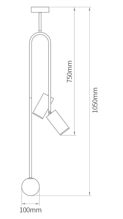 Потолочный светильник Ando Wooden Metal Brass Light 3 плафона Потолочный светильник Ando Wooden Metal Brass Light 3 плафона в Костроме