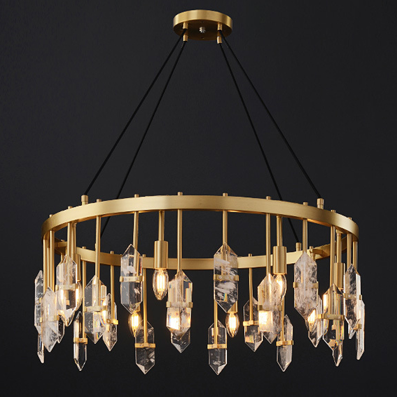 Люстра Dorotea Chandelier Латунь Прозрачный Люстра Dorotea Chandelier Латунь Прозрачный в Костроме | Loft Concept