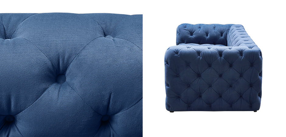 Диван Soho tufted blue velor Диван Soho tufted blue velor - Loft-Concept в Костроме