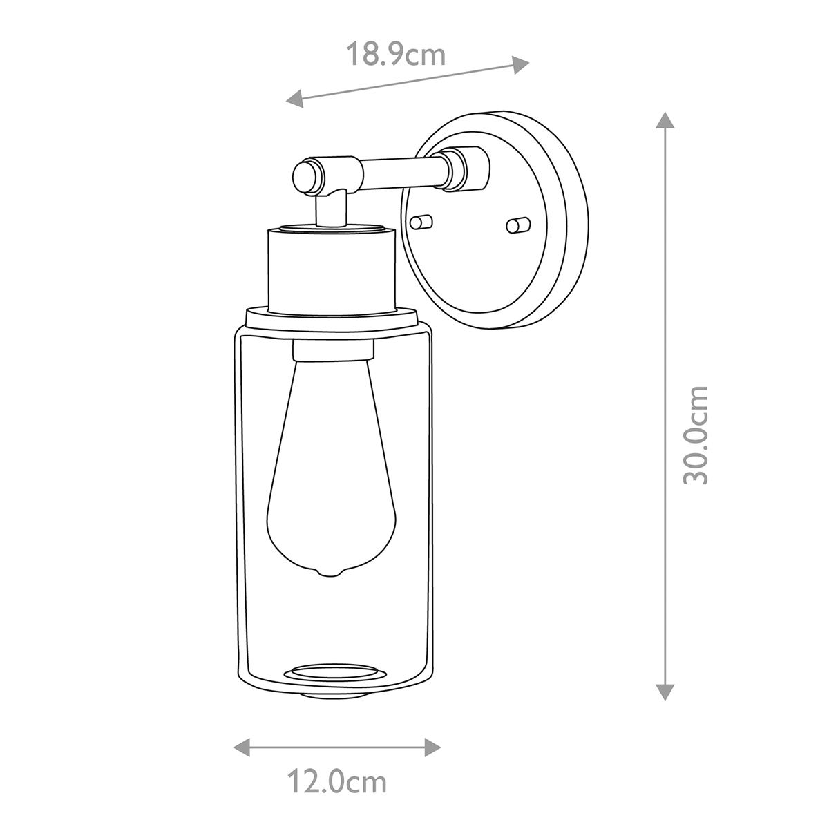 Бра с цилиндрическим прозрачным плафоном из стекла с пузырьками Elstead Lighting в Костроме