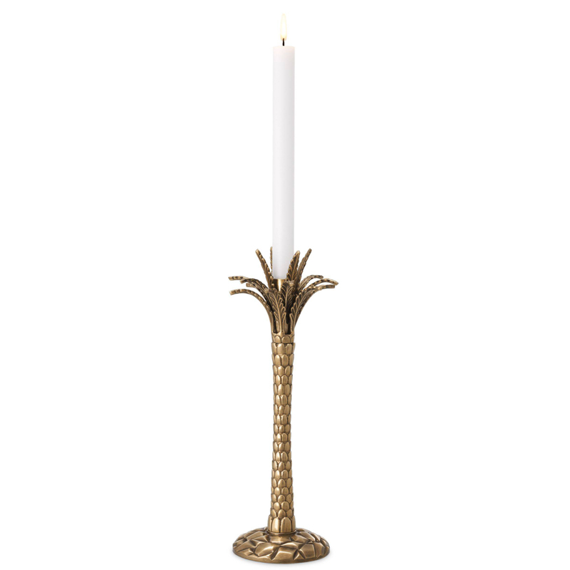 Подсвечник Eichholtz Candle Holder Palm Desert Винтажная латунь Подсвечник Eichholtz Candle Holder Palm Desert Винтажная латунь в Костроме | Loft Concept