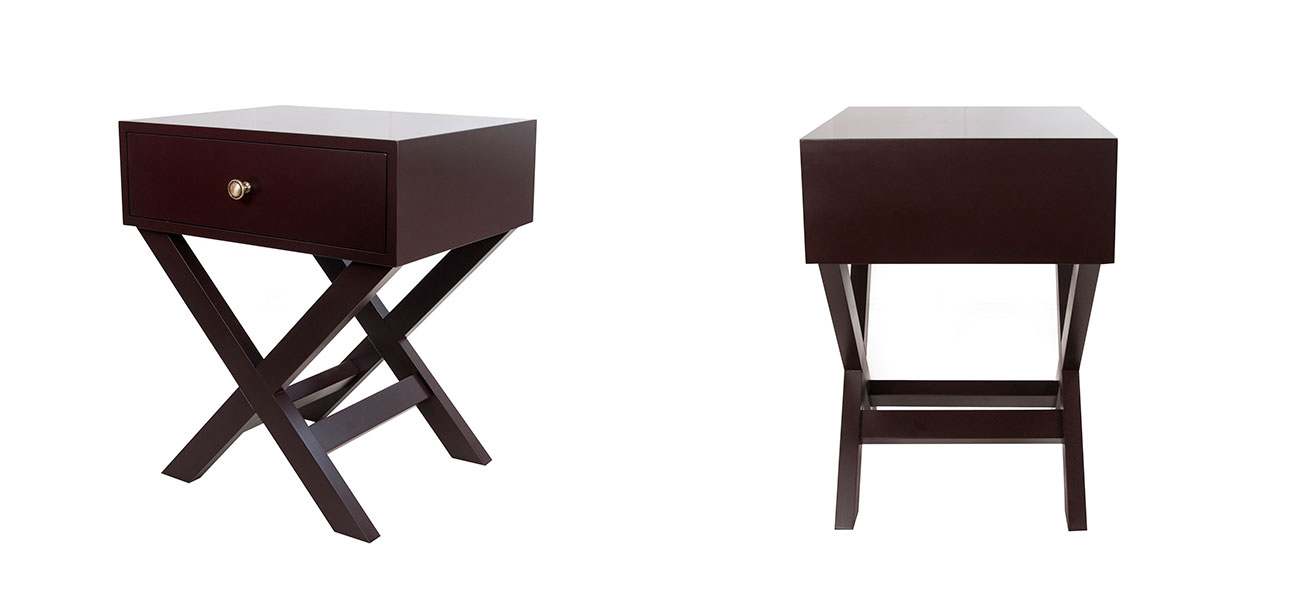 Тумба с одним ящиком цвет коричневый Gloria - фото