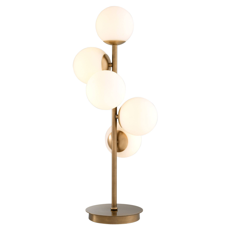 Настольная лампа Eichholtz Table Lamp Libris Латунь Античная полированная Белый Настольная лампа Eichholtz Table Lamp Libris Латунь Античная полированная Белый в Костроме | Loft Concept