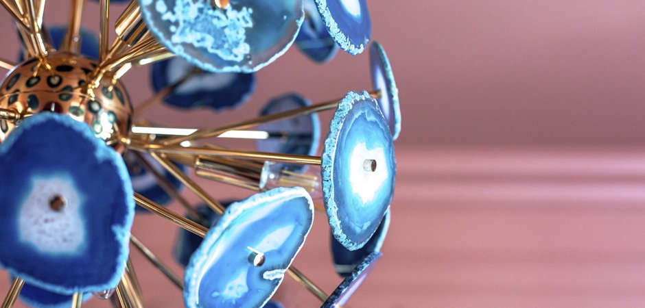Люстра BRANQUINHO CHANDELIER AGATE blue Люстра BRANQUINHO CHANDELIER AGATE blue - Loft-Concept в Костроме