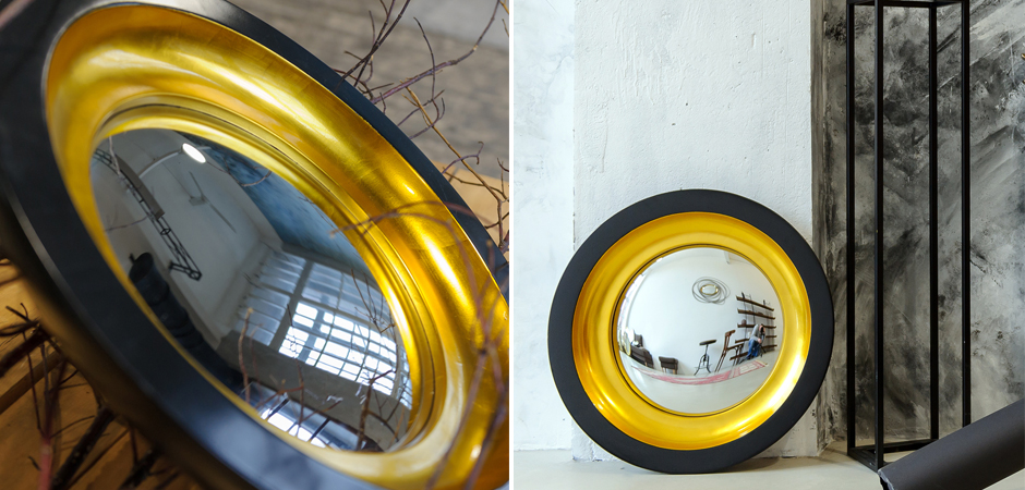 Зеркало Black and Gold Circle Mirror Зеркало Black and Gold Circle Mirror - Loft-Concept в Костроме