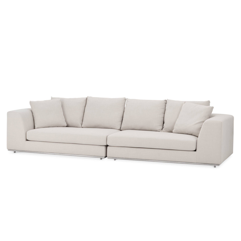Диван Eichholtz Sofa Marlon Brando Молочный Нержавеющая сталь Диван Eichholtz Sofa Marlon Brando Молочный Нержавеющая сталь в Костроме | Loft Concept