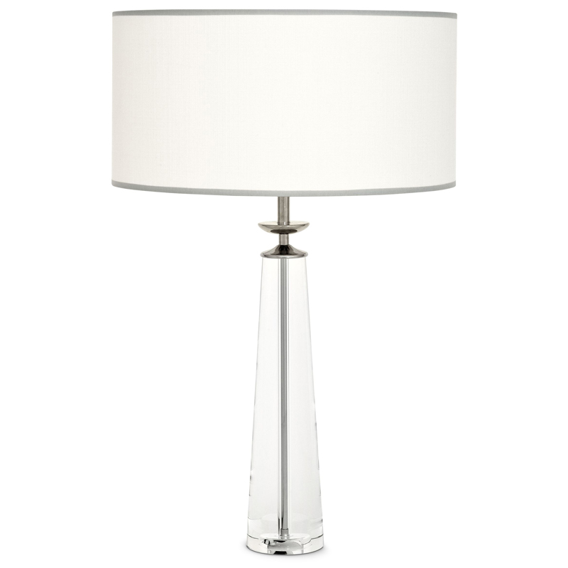 Настольная лампа Eichholtz Table Lamp Chaumon Прозрачный Белый Никель Настольная лампа Eichholtz Table Lamp Chaumon Прозрачный Белый Никель в Костроме | Loft Concept