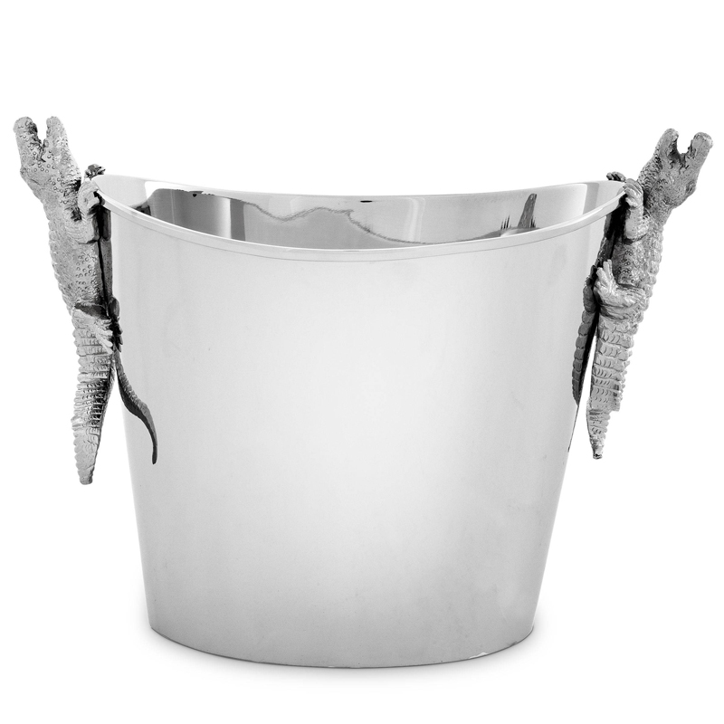 Ведерко для льда Eichholtz Wine Cooler Croc Никель Ведерко для льда Eichholtz Wine Cooler Croc Никель в Костроме | Loft Concept