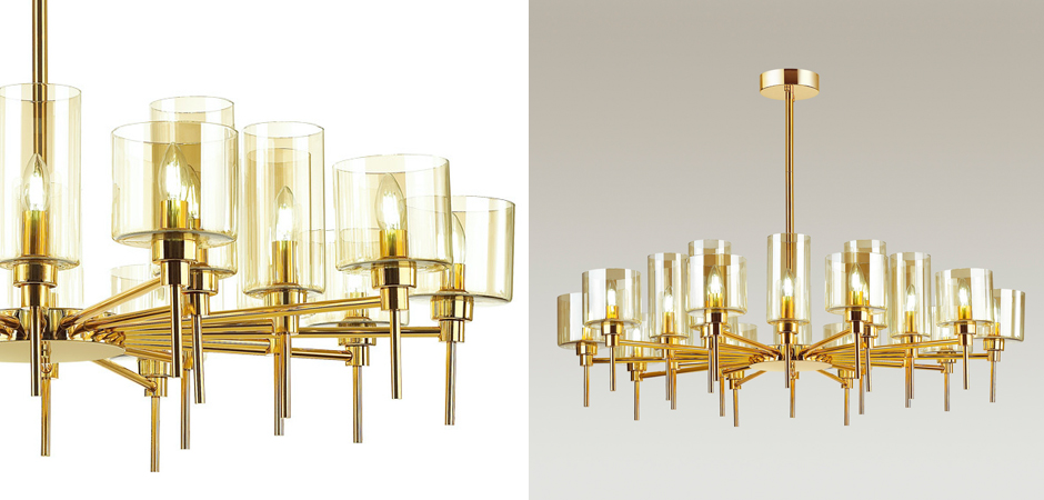 Люстра AXO Light Spillray Gold Lamps 20 Люстра AXO Light Spillray Gold Lamps 20 - Loft-Concept в Костроме