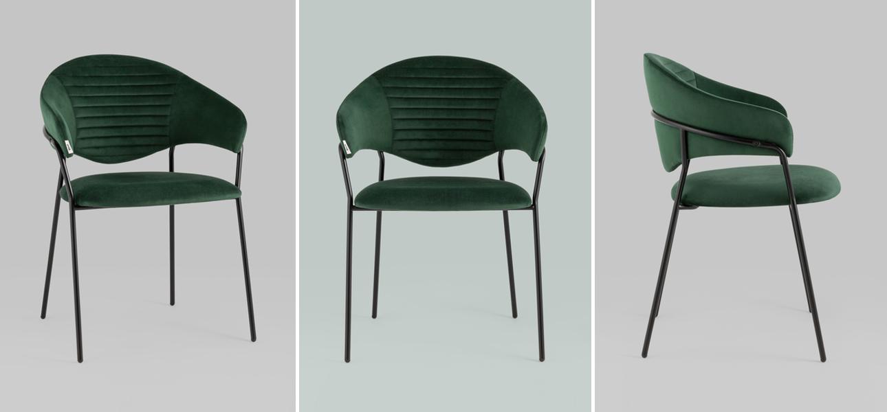 Стул Alexis Chair Зеленый Велюр - фото