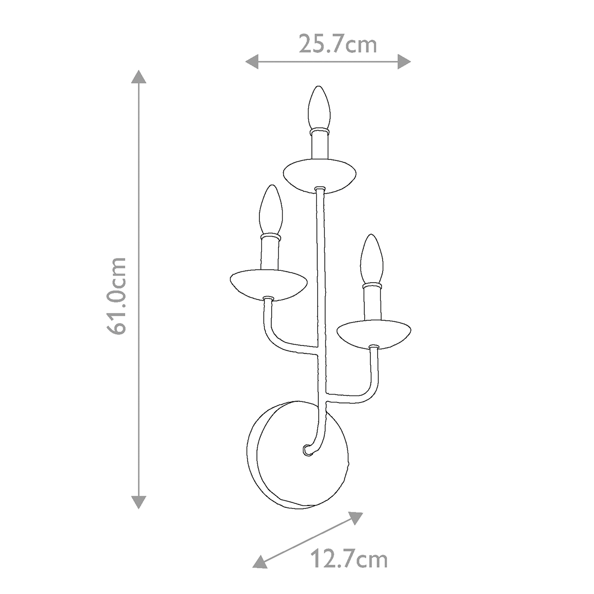 Бра с 3-мя лампами в форме свеч и фактурным покрытием Feiss в Костроме