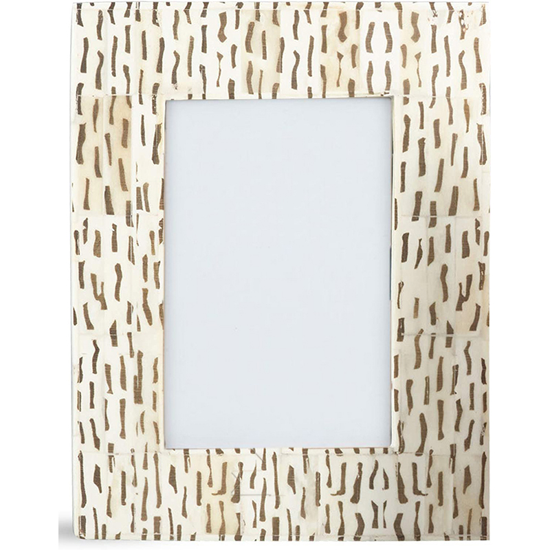 Фоторамка кость Beige Indian Bone Inlay photo frame Бежевый Коричневый Фоторамка кость Beige Indian Bone Inlay photo frame Бежевый Коричневый в Костроме | Loft Concept