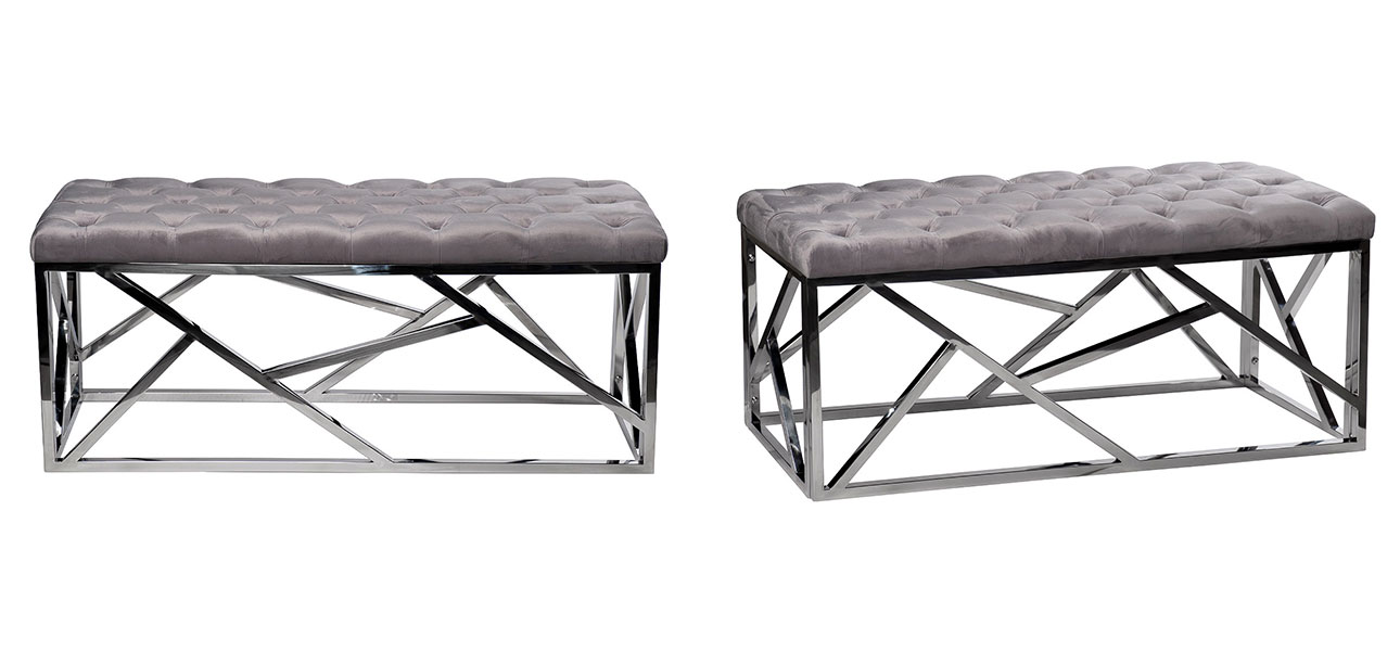 Банкетка Arrecifes de Scalac GREY/CHROME - фото №1