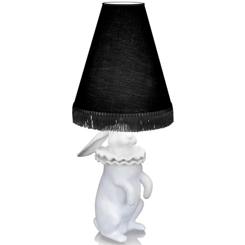 Настольная лампа Lamptable Rabbit Black Белый Черный Настольная лампа Lamptable Rabbit Black Белый Черный в Костроме | Loft Concept