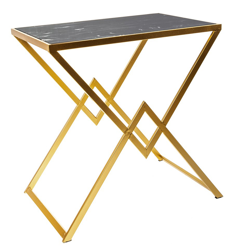 Приставной стол Marble Countertop Table черный мрамор Черный Мрамор Nero Золотой Приставной стол Marble Countertop Table черный мрамор Черный Мрамор Nero Золотой в Костроме | Loft Concept
