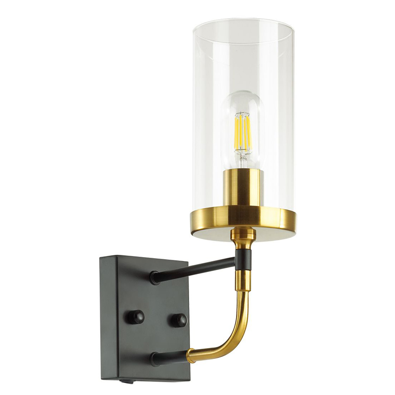 Бра Greger Sconce Прозрачный Глянцевое золото Черный Бра Greger Sconce Прозрачный Глянцевое золото Черный в Костроме | Loft Concept