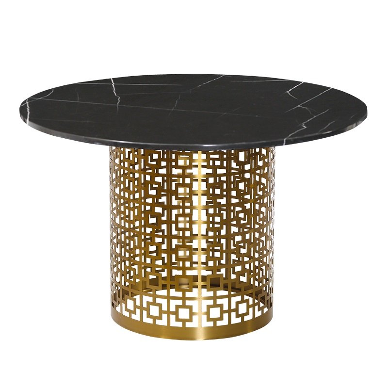 Обеденный стол Artesia Dining Table Black Глянцевое золото Черный Обеденный стол Artesia Dining Table Black Глянцевое золото Черный в Костроме | Loft Concept