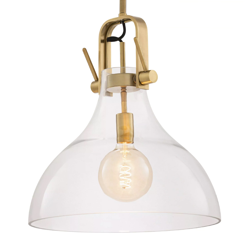 Подвесной светильник Eichholtz Lamp Connery Brass Латунь Прозрачное Стекло Подвесной светильник Eichholtz Lamp Connery Brass Латунь Прозрачное Стекло в Костроме | Loft Concept