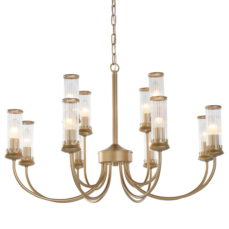 Люстра Morgane Chandelier gold 78 Золотой Прозрачный Люстра Morgane Chandelier gold 78 Золотой Прозрачный в Костроме | Loft Concept