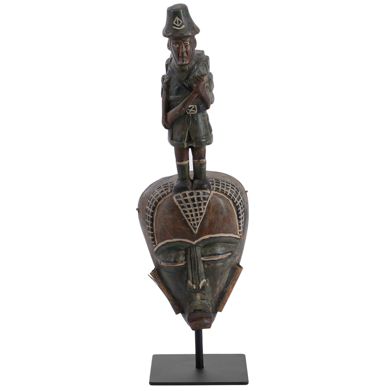 Маска African Mask Hunter Коричневый Черный Маска African Mask Hunter Коричневый Черный в Костроме | Loft Concept