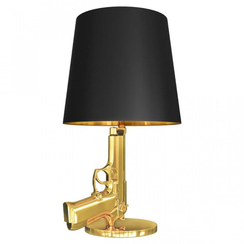 Настольная лампа Flos Gun Table Lamp Золотой Черный Настольная лампа Flos Gun Table Lamp Золотой Черный в Костроме | Loft Concept