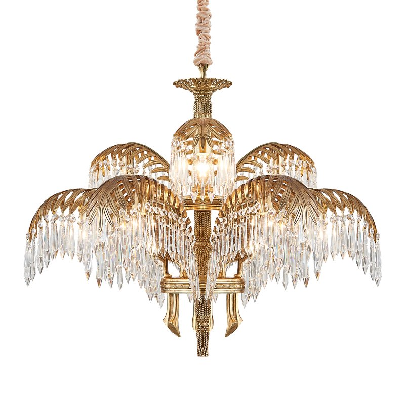 Люстра CHANDELIER HILDEBRANDT L Латунь Прозрачное Стекло Люстра CHANDELIER HILDEBRANDT L Латунь Прозрачное Стекло в Костроме | Loft Concept