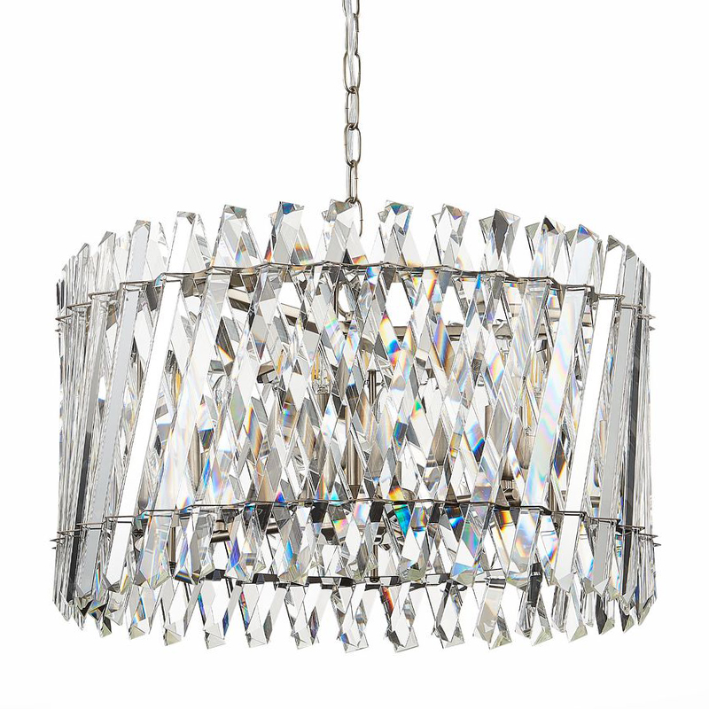 Люстра Kaeden Glass Chandelier Никель Прозрачный Люстра Kaeden Glass Chandelier Никель Прозрачный в Костроме | Loft Concept