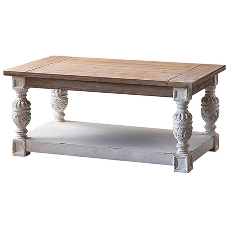 Кофейный стол Garland Provence Coffee Table Белый Древесина Кофейный стол Garland Provence Coffee Table Белый Древесина в Костроме | Loft Concept