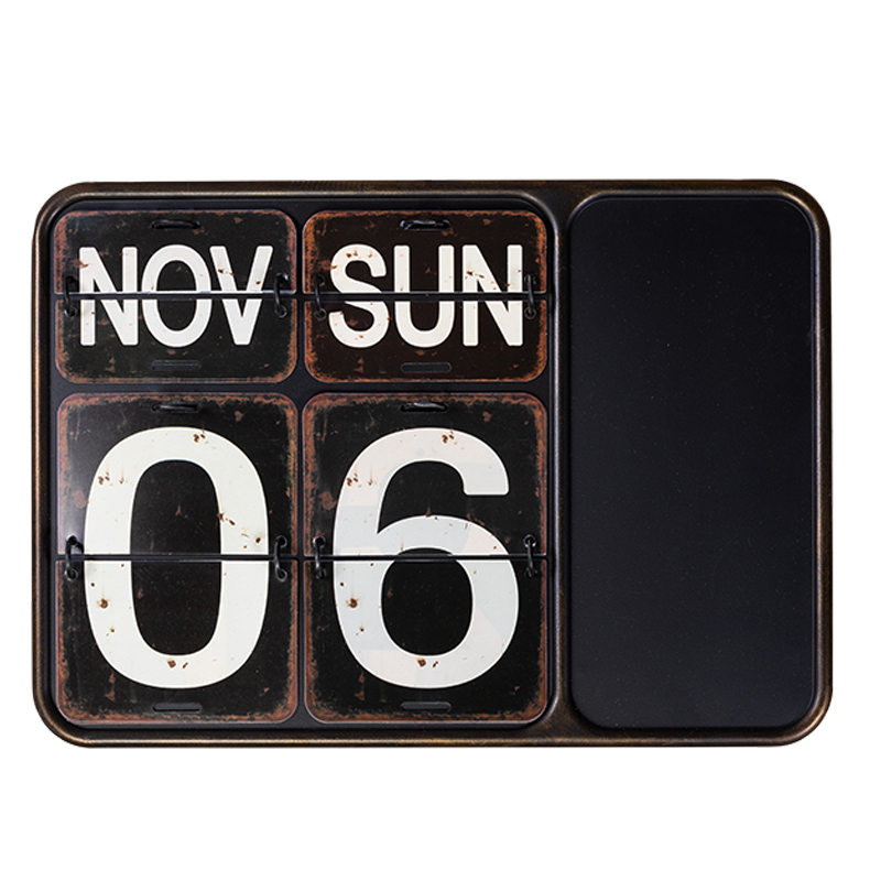 Аксессуар на стену Wall calendar Винтажный черный Аксессуар на стену Wall calendar Винтажный черный в Костроме | Loft Concept