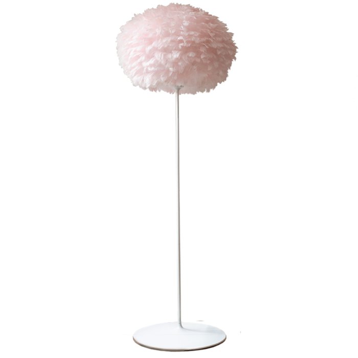 Торшер из перьев Plumage Pink Розовый пастельный Белый Торшер из перьев Plumage Pink Розовый пастельный Белый в Костроме | Loft Concept