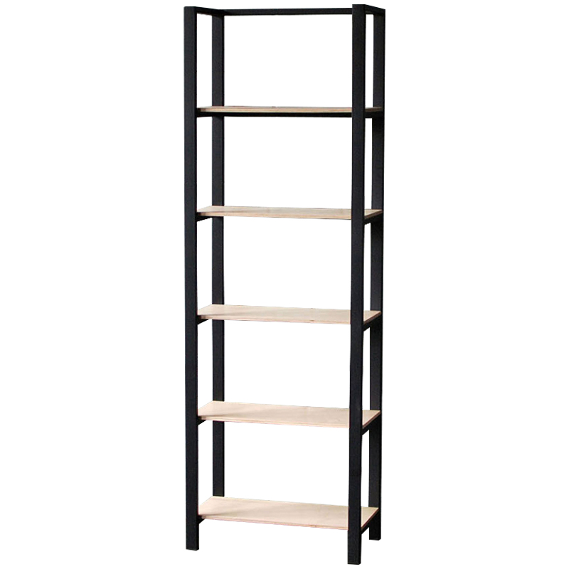 Стеллаж Caiden Industrial Metal Rust Rack Черный Древесина Стеллаж Caiden Industrial Metal Rust Rack Черный Древесина в Костроме | Loft Concept