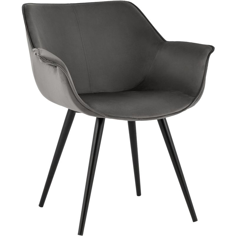 Стул Mason chair Темно-Серый велюр Серый Черный Стул Mason chair Темно-Серый велюр Серый Черный в Костроме | Loft Concept