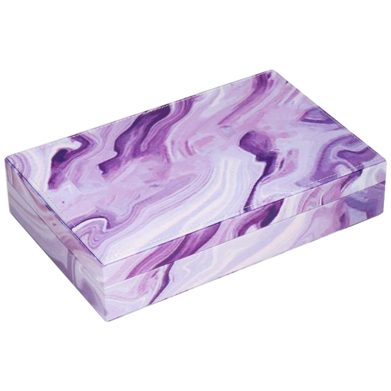 Шкатулка Marble Pattern Box violet Фиолетовый Шкатулка Marble Pattern Box violet Фиолетовый в Костроме | Loft Concept