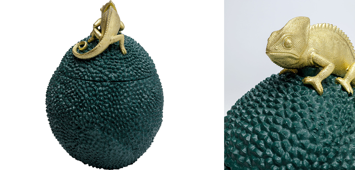 Шкатулка Lizard on tropical fruit - фото