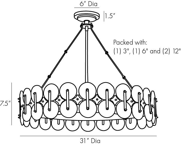 Люстра Arteriors RONDELLE CHANDELIER Люстра Arteriors RONDELLE CHANDELIER в Костроме