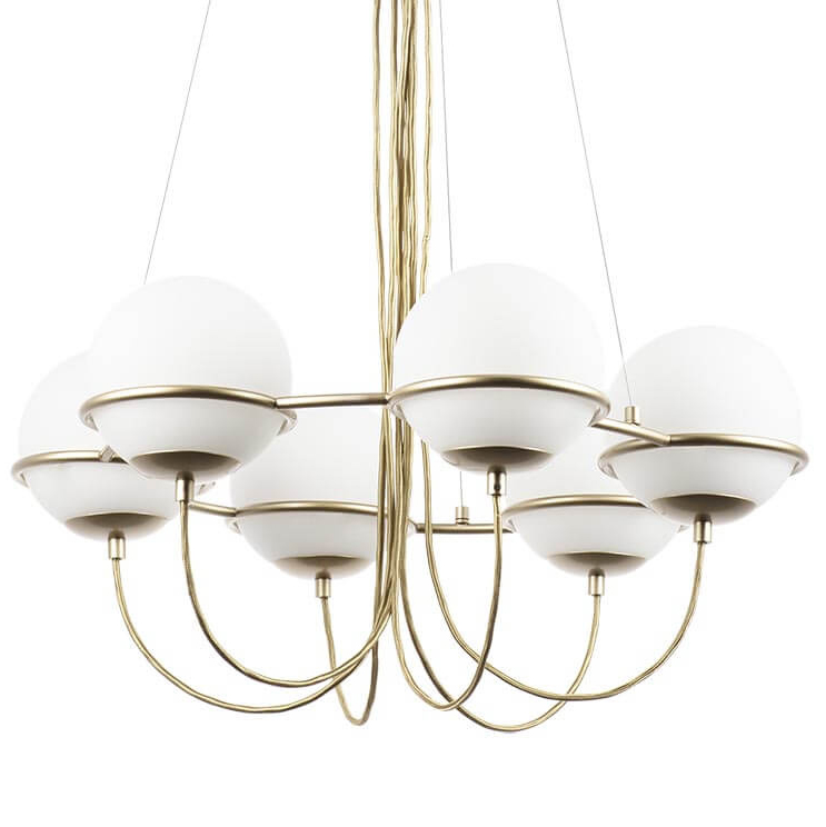 Люстра Melissa Chandelier Champagne 6 Белый Золотой Шампань Люстра Melissa Chandelier Champagne 6 Белый Золотой Шампань в Костроме | Loft Concept