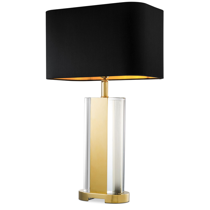 Настольная лампа Eichholtz Table Lamp Vittore Прозрачный Черный Глянцевое золото Настольная лампа Eichholtz Table Lamp Vittore Прозрачный Черный Глянцевое золото в Костроме | Loft Concept