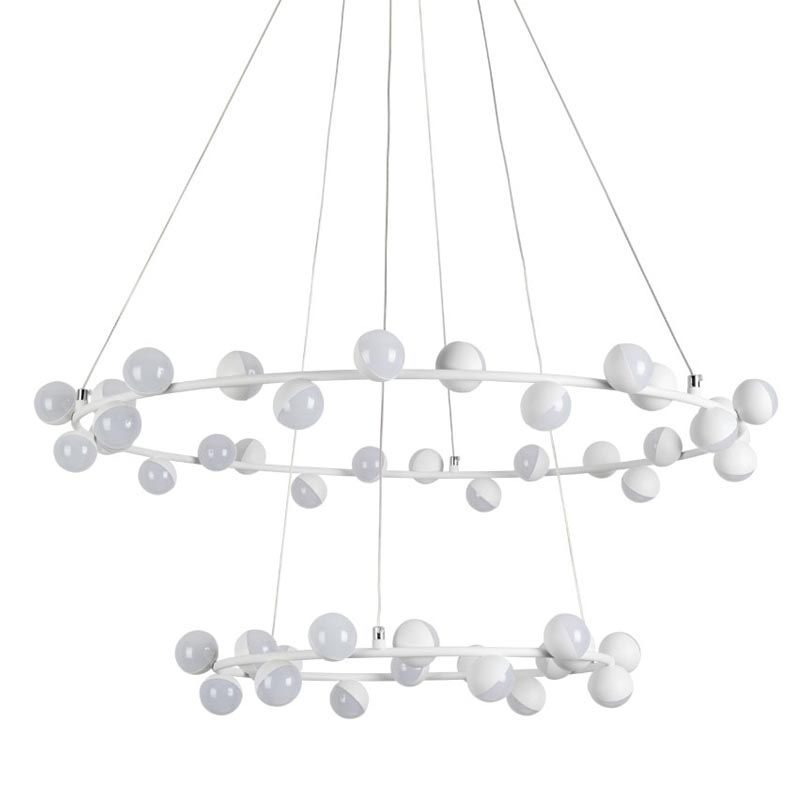 Люстра Vilelme Chandelier white double Белый Люстра Vilelme Chandelier white double Белый в Костроме | Loft Concept