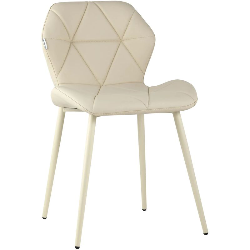 Стул Jeroen II Chair Экокожа Кремовый цвет Бежевый Стул Jeroen II Chair Экокожа Кремовый цвет Бежевый в Костроме | Loft Concept