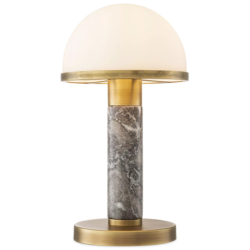 Настольная лампа Eichholtz Table Lamp Ziegel Белый Серый Латунь Настольная лампа Eichholtz Table Lamp Ziegel Белый Серый Латунь в Костроме | Loft Concept
