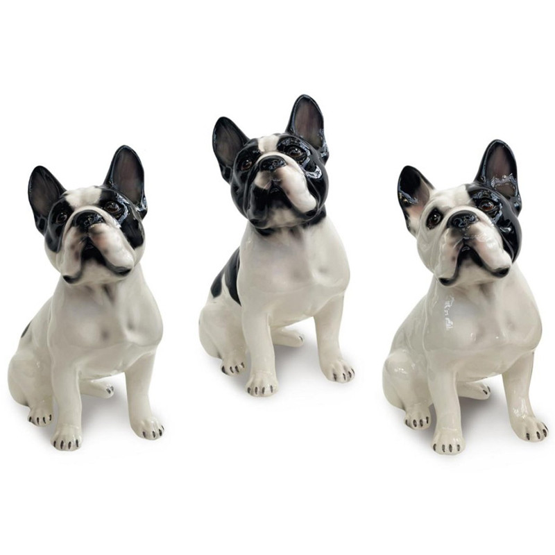 Статуэтки French Bulldog Unique Белый Черный Статуэтки French Bulldog Unique Белый Черный в Костроме | Loft Concept