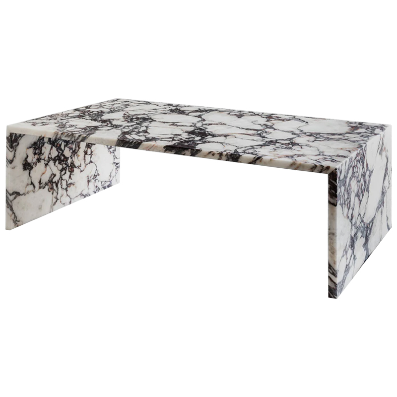 Кофейный стол Patricio Marble Coffee Table Белый Коричневый Молочный Кофейный стол Patricio Marble Coffee Table Белый Коричневый Молочный в Костроме | Loft Concept