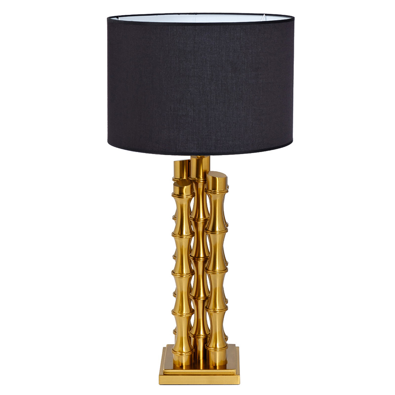Настольная лампа с Черным Абажуром Damian Gold Table Lamp Глянцевое золото Черный Настольная лампа с Черным Абажуром Damian Gold Table Lamp Глянцевое золото Черный в Костроме | Loft Concept